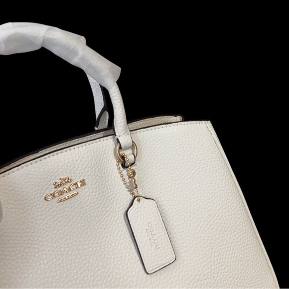 Coach White Leather Handbag - Picture 7 of 9